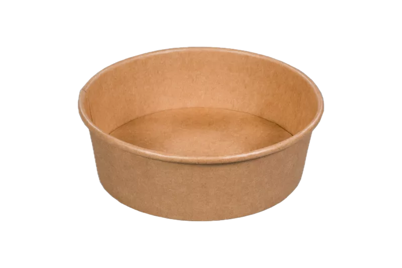 Paper salad container, brown 500 ml, diameter. 150 mm