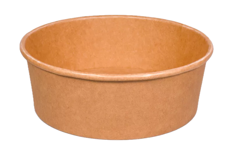 Paper salad container, brown 1100 ml, diameter 185 mm