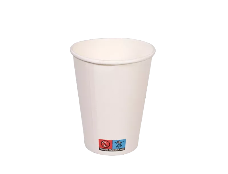 Papieren beker, 1-laags, wit, 500 ml